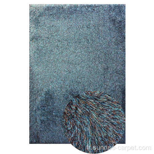 Mince Polyester Shaggy tapis à poil Long mix couleur